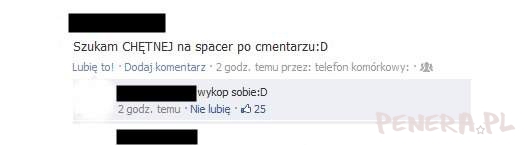 Szukam chętnej na spacer po cmentarzu :D Szukam chętnej na spacer po cmentarzu :D