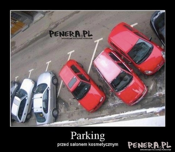 Parking pod salonem kosmetycznym :D