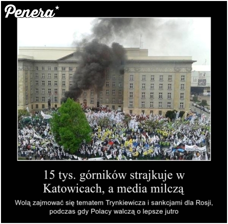 15 tysięcy górników protestuje w Katowicach