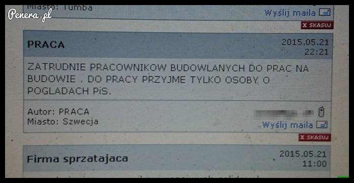 Chcesz mieć pracę to spełnij te wymagania