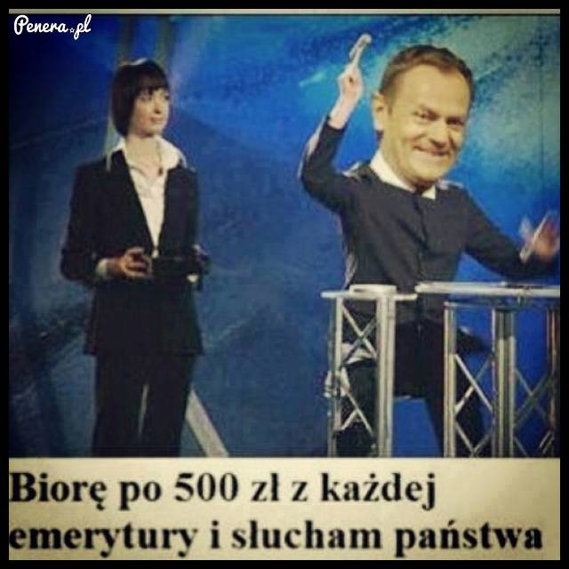 Donald bierze od każdego