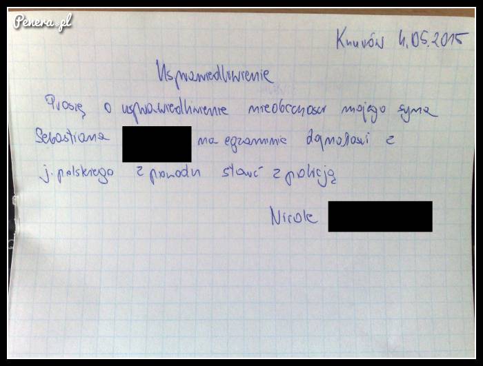 Nie był na maturze bo był na starciach z policją