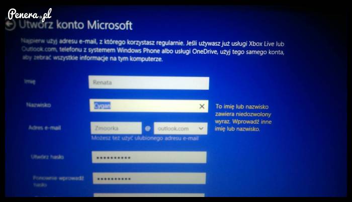 Niepoprawne politycznie nazwisko kontra Windows