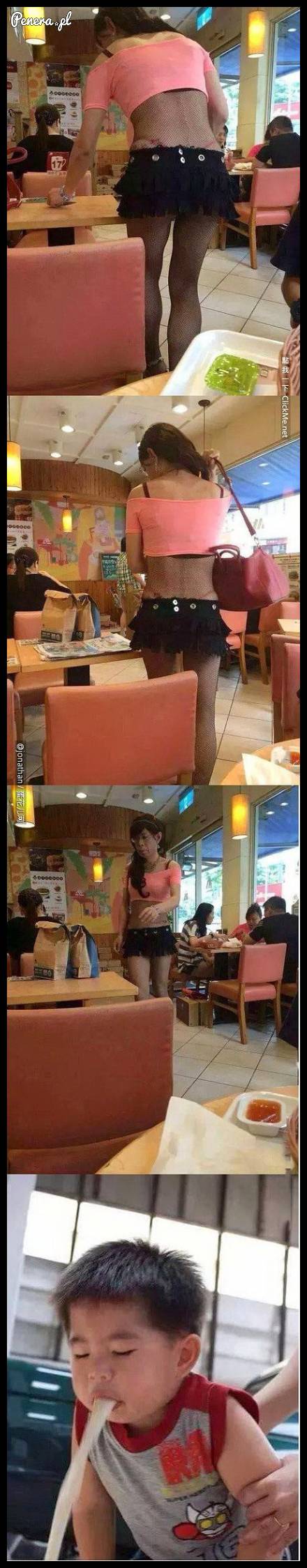 Odwracasz się za laską w stringach