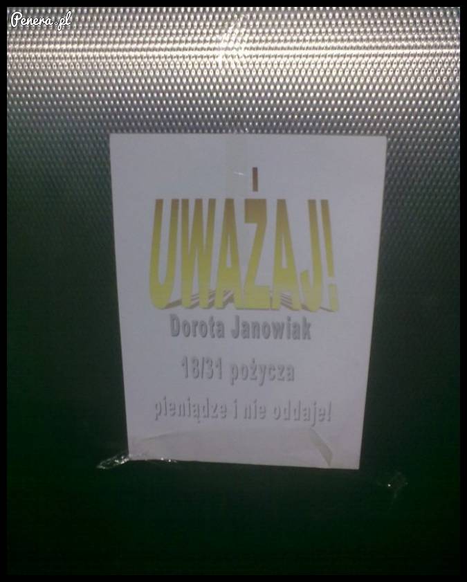 Sąsiedzkie ogłoszenie w windzie :D