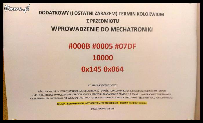 Zaliczenie z mechatroniki