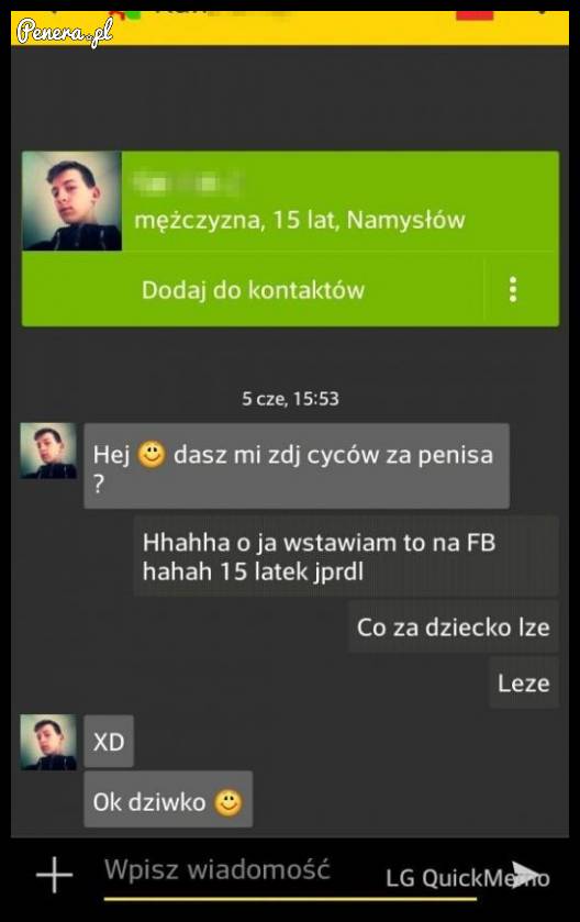 Bardzo bezpośredni podryw 15 latka