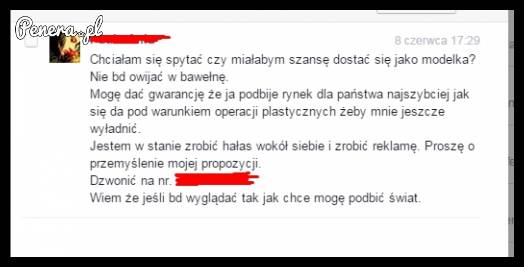 Gdy dziewczyna chce zostać modelką