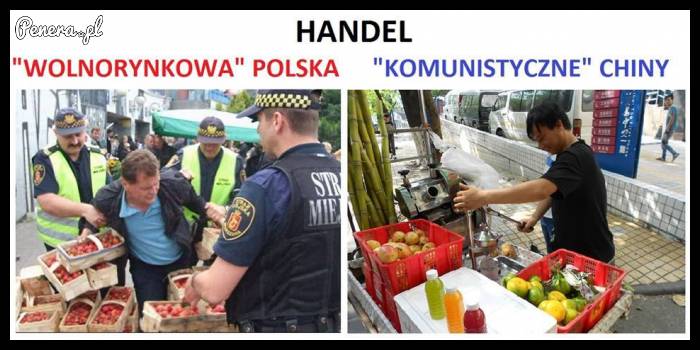 Handel w Polsce vs Chinach