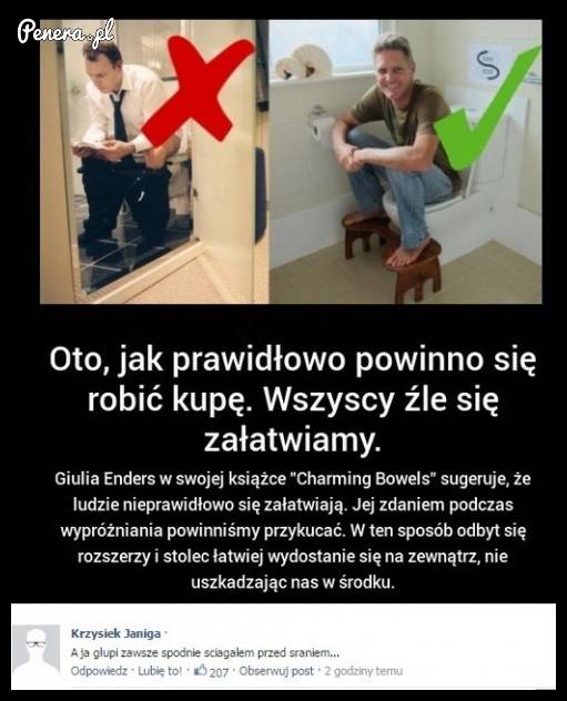 Jak prawidłowo robić kupę