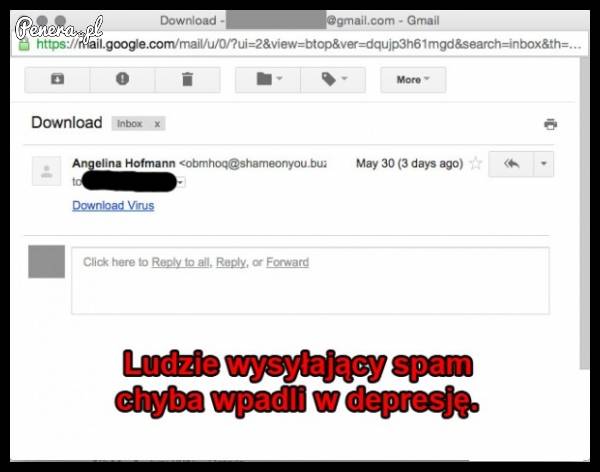 Ludzie wysyłający spam chyba wpadli w depresję