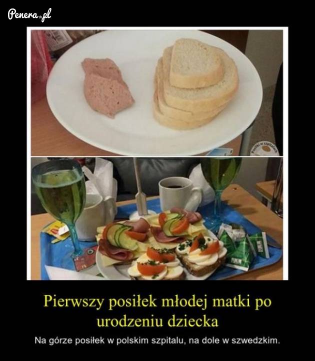 Pierwszy posiłek młodej matki w Polsce