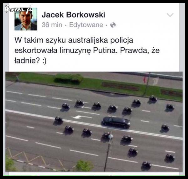 Tak australijska policja eskortowała Putina