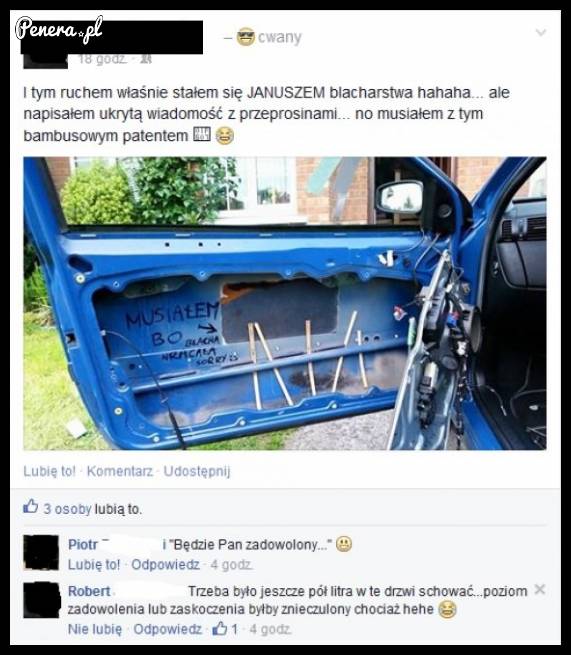 Tak się zostaje JANUSZEm blacharstwa