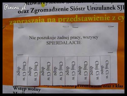 Tymczasem na słupie ogłoszeniowym