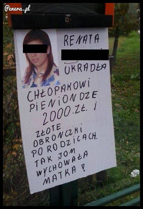 Uważajcie na tę złodziejkę