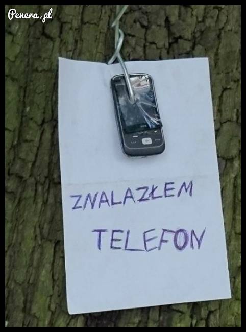 Znaleziono telefon