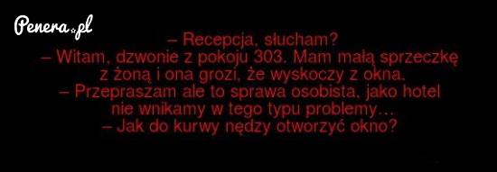 Kłótnia z żoną w hotelu