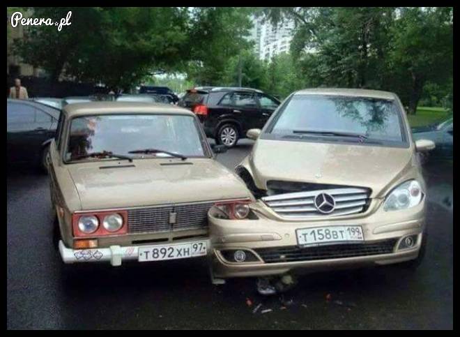 Łada vs Mercedes 1:0