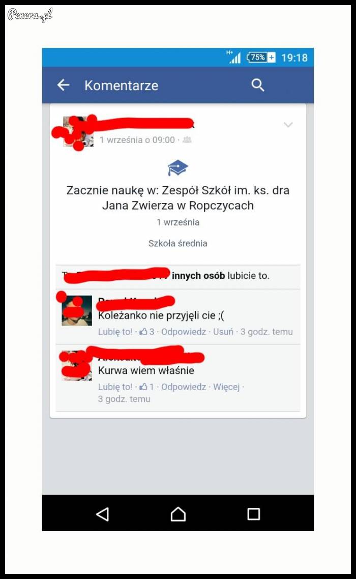 Miała zacząć naukę ale jednak nie zacznie
