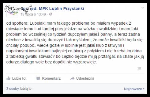 Niepełnosprawny szuka laski...