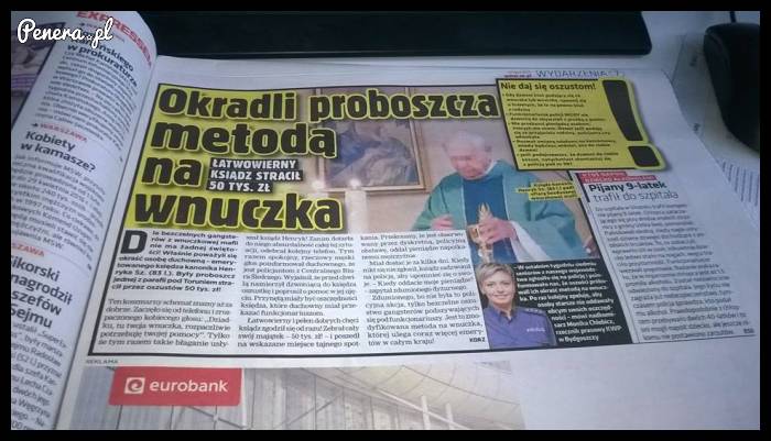 Okradli proboszcza metodą na wnuczka!