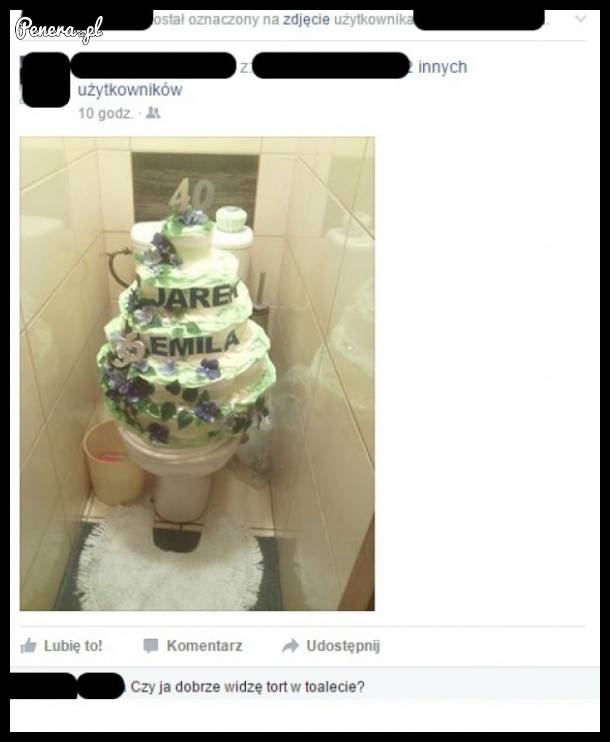 Tort trzymany w kiblu