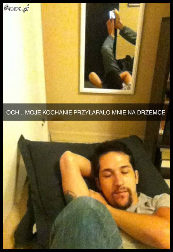 Ukochana zrobiła mu zdjęcie z zaskoczenia...