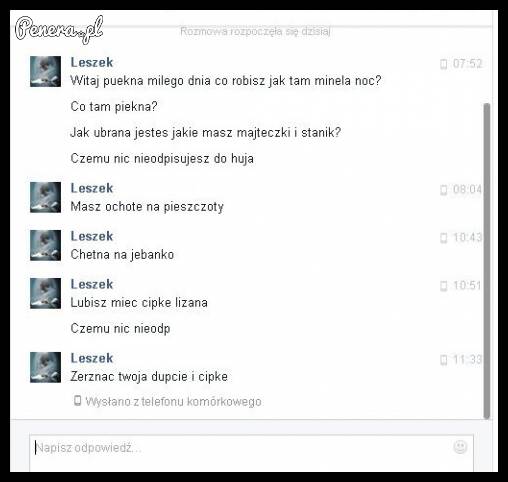 Desperat Leszek i jego podryw na fejsie!