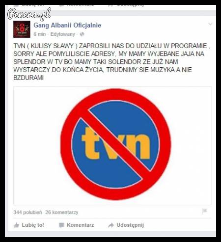 Konkretny pocisk po TVN