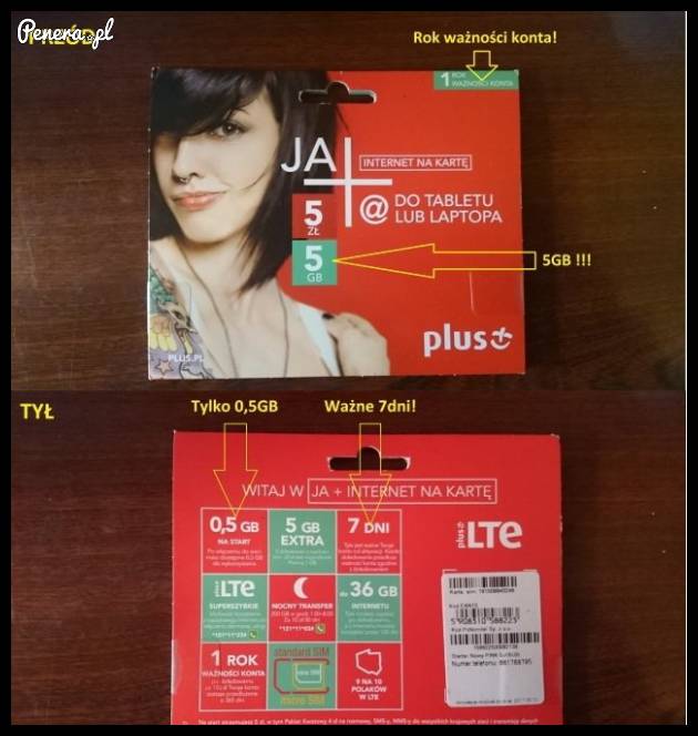 Kupując kartę od plusa można się nieźle zdziwić