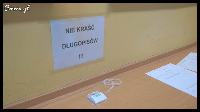 Nie kraść długopisów!