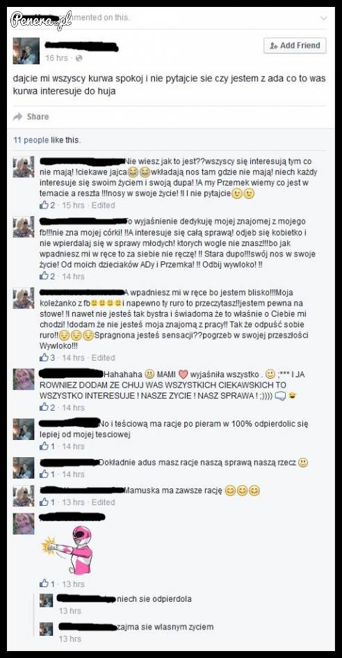 Pato żale na fejsie