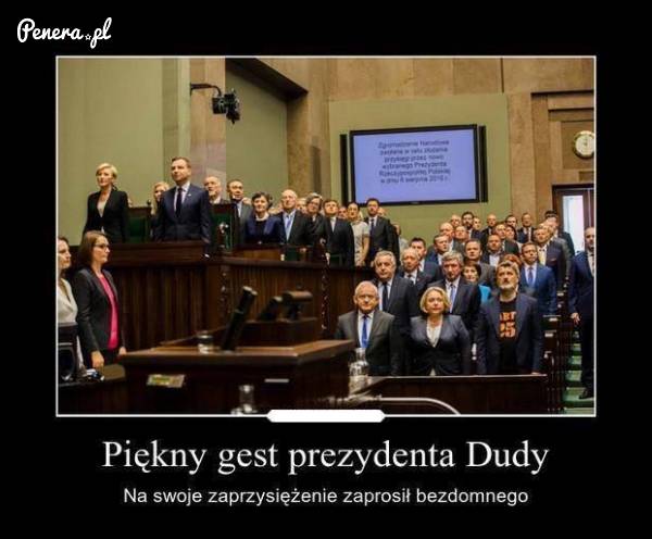 Piękny gest Dudy