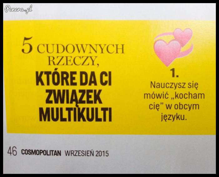 Plusy związku multikulti