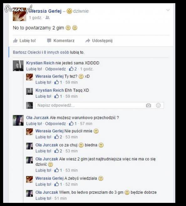 Ponoć 2 gimnazjum jest najcięższa