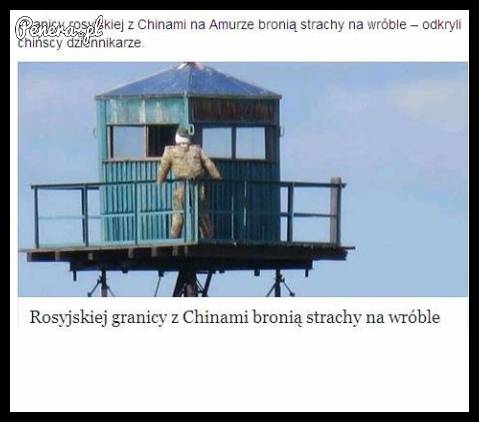 Rosyjskiej granicy z Chinami bronią strachy na wróble