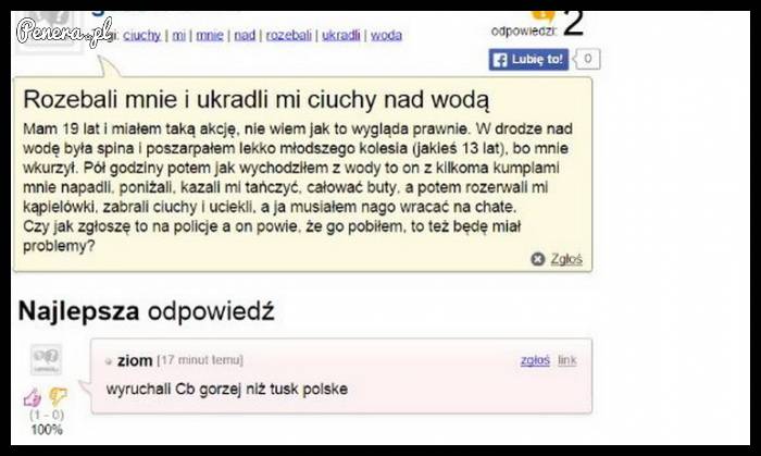 Rozebrali typa i ukradli ciuchy