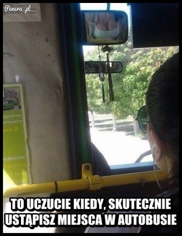 Skuteczne ustąpienie miejsca w autobusie :D