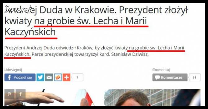 Święci Lech i Maria Kaczyńscy