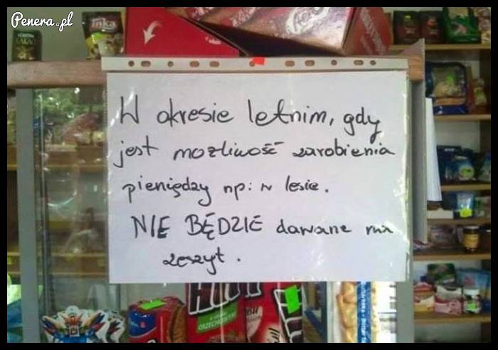 W okresie letnim nie ma nic na krechę!