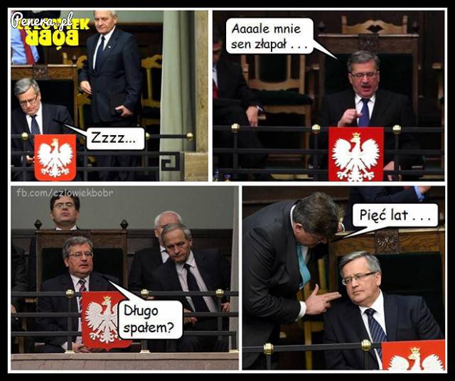 Z deka mu się kimło