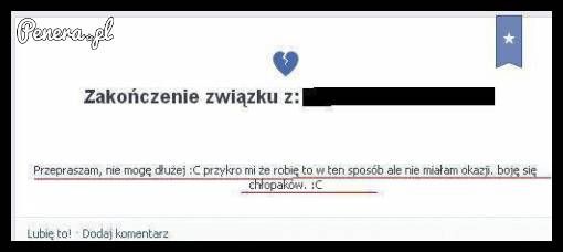 Zerwała z nim przez fejsbuka :D Zerwała z nim przez fejsbuka :D
