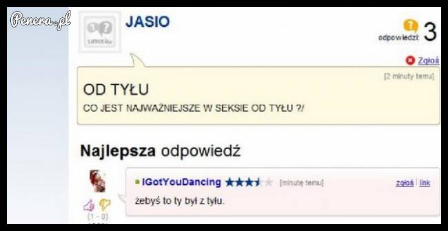 Co jest najważniejsze od tyłu