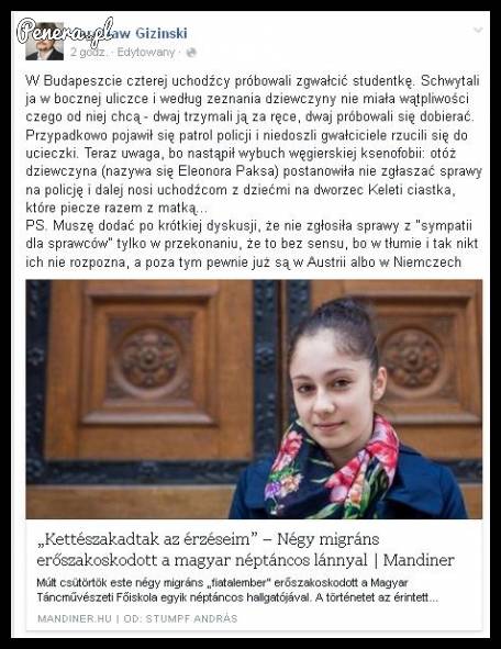 Czterech imigrantów chciało zgwałcić studentkę