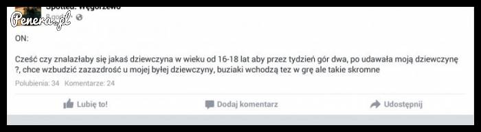 Desperat z Węgorzewa szuka dziewczyny