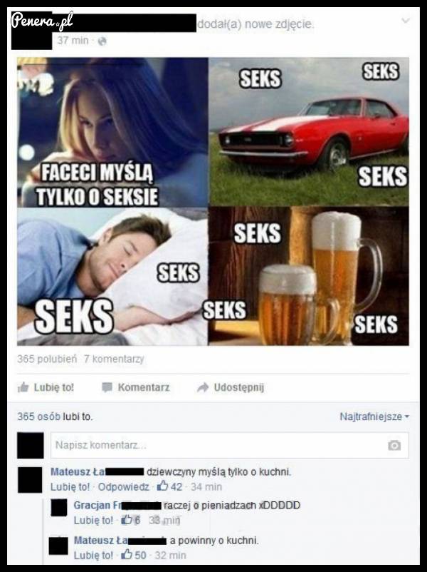 Faceci myślą ciągle o jednym