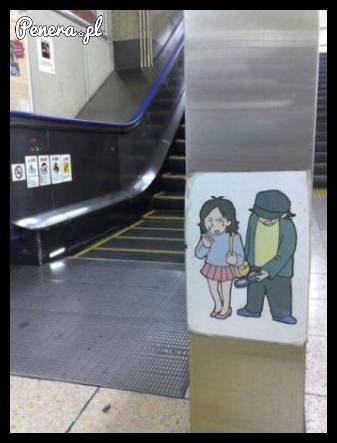 Japońskie ostrzeżenie na schodach