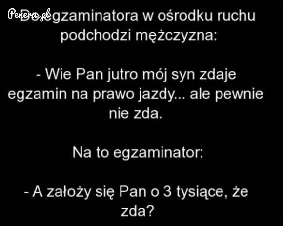 Kawał - tak się zdaje na prawko