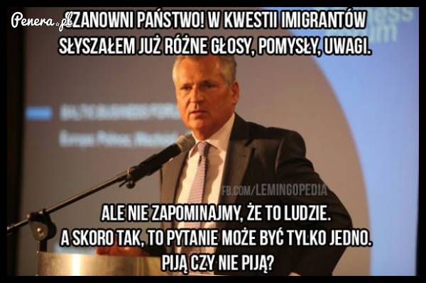 Kwach w kwestii imigrantów Kwach w kwestii imigrantów